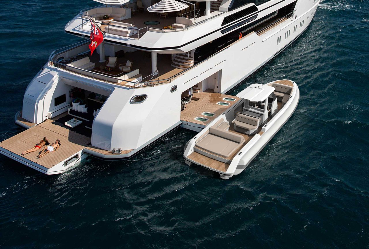 1280w Xtenders 11.2m DRib custom carbon yacht tender