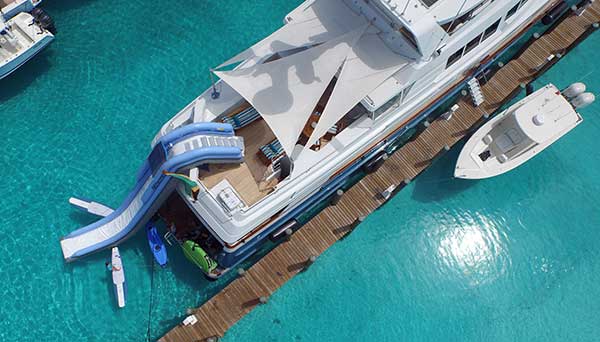 yacht inflatable water slide