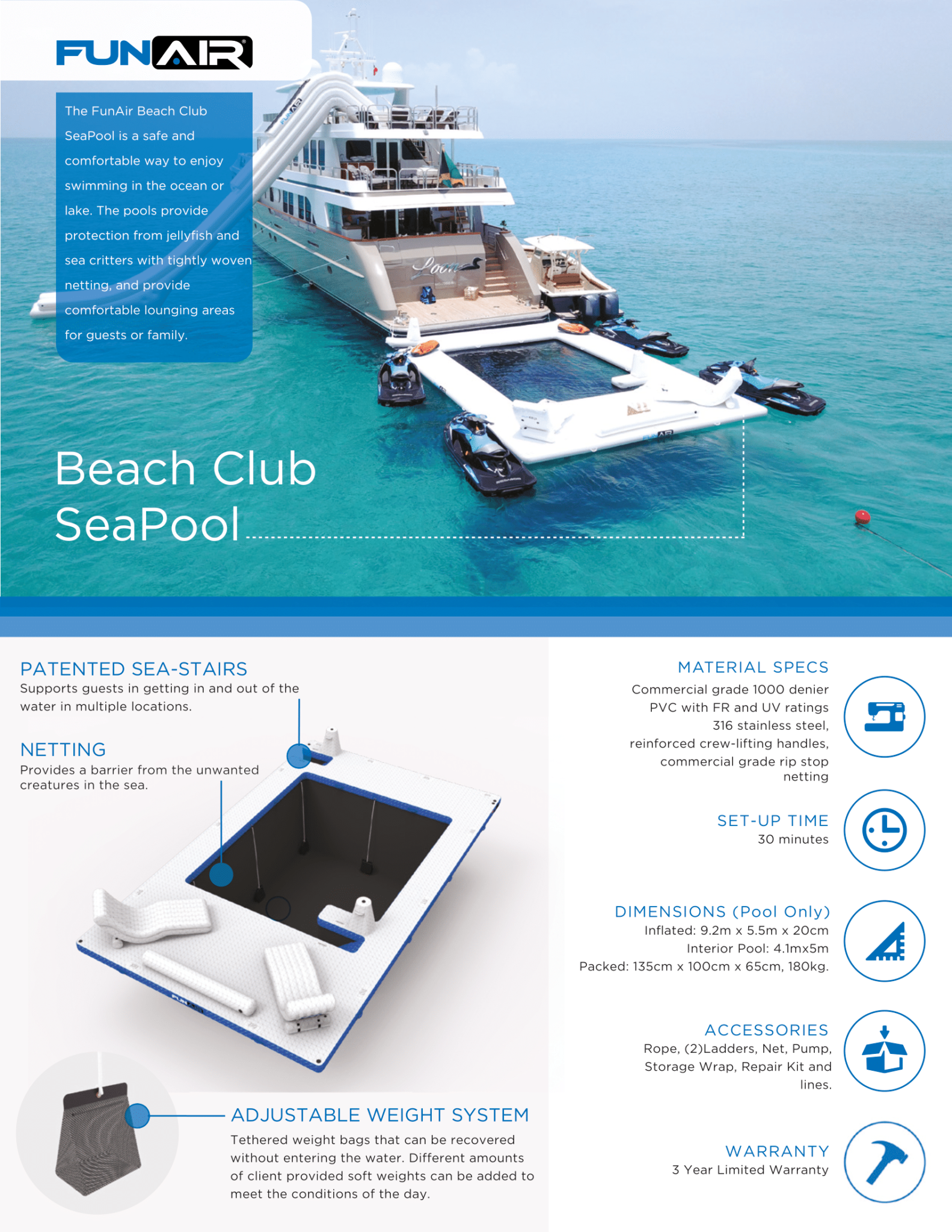 FunAIr BeachClub SeaPool Spec Sheet